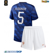Maglie da calcio Francia Jules Kounde #5 Prima Maglia Bambino Mondiali 2026  Manica Corta (+ Pantaloni corti)